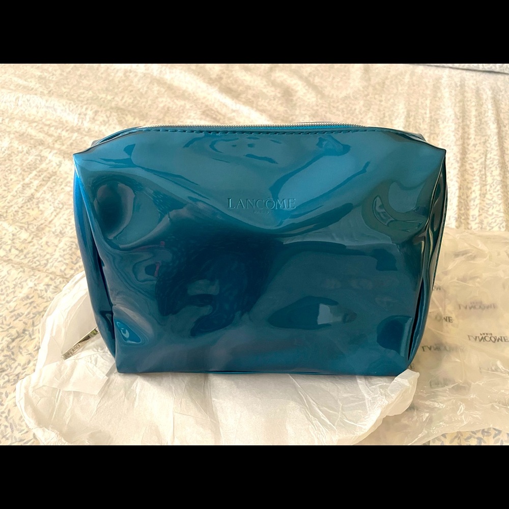 Lancôme large waterproof cosmetic makeup bag purse